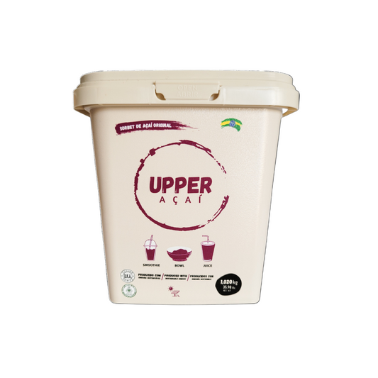 Container of Upper Acai on a white background