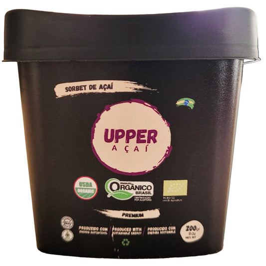 Upper Açaí Organic Amazonian Superfruit Premium Sorbet – Minis 200g Pot (12 pack box)
